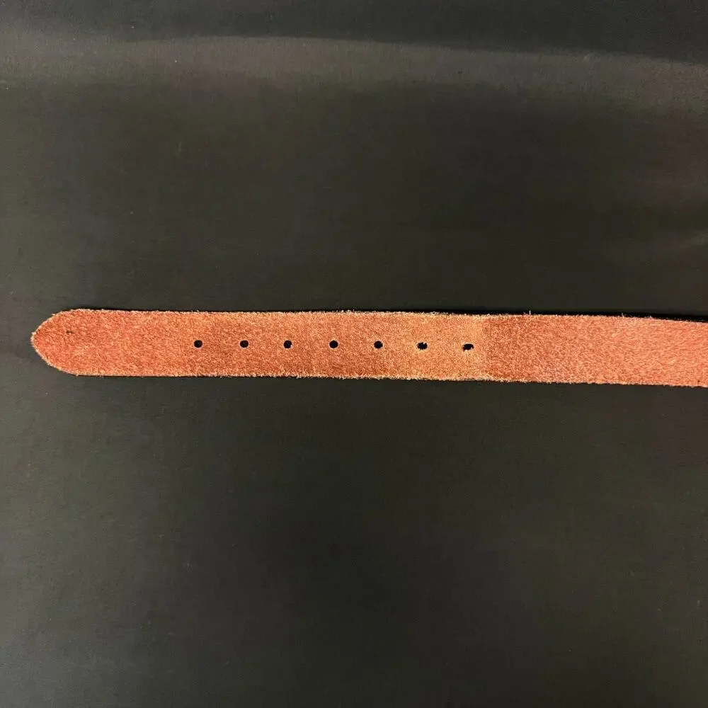 Levi's Men's Genuine Leather Belt Brown Size M 34-36 Silver Buckle